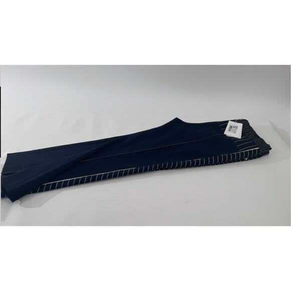 Women's Valentino Navy Blue & White NWT High Waist Drawstring Pants Size 44 - Picture 2 of 16
